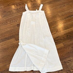 Madewell NWT White cotton linen Sleeveless maxi Dress, XS